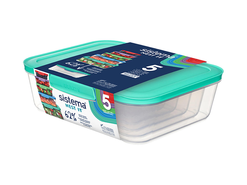 Sistema Nest It 5Pack 1 x 330ml, 1 x 600ml, 1 x 1L, 1 x 1.5L, 1 x 2.3L