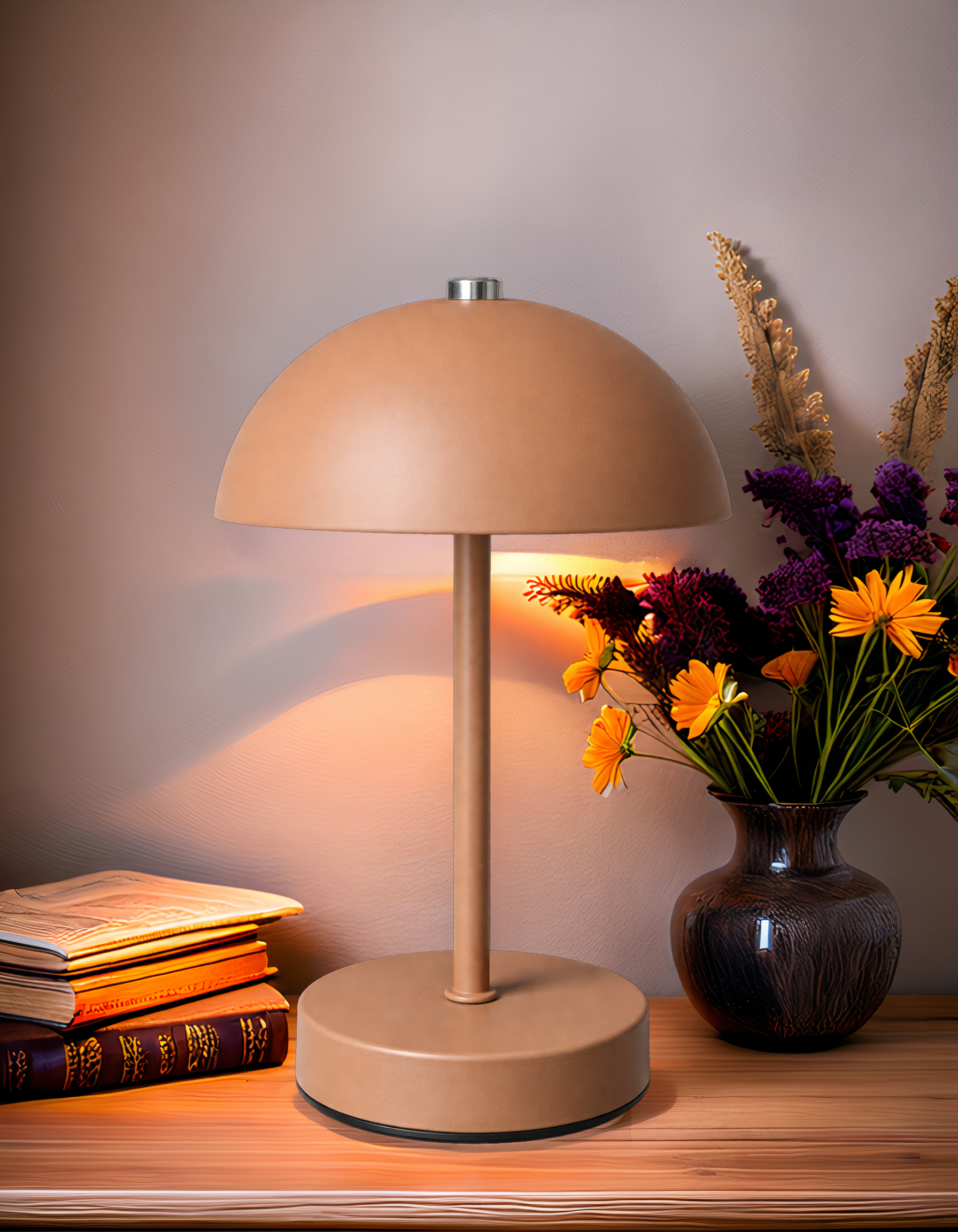 Skandi GOP genopladelig Bordlampe - Mokka-Brun