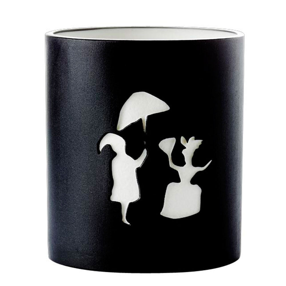 Tealight candle holder, hot-air-balloon Ole Lukøje, black, 2-pack Tealight candle holder, hot-air-balloon Ole Lukøje, black, 2-pack