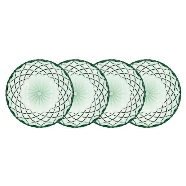 Lyngby Glas Sorrento Asiet Dia 16 cm 4 stk. Grøn Lyngby Glas Sorrento Asiet Dia 16 cm 4 stk. Grøn