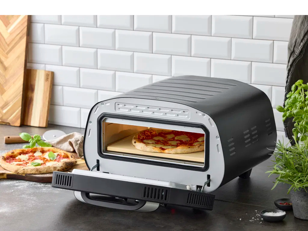 Nordic Sense Pizzaovn elektrisk 2200 watt Sort/Sølv