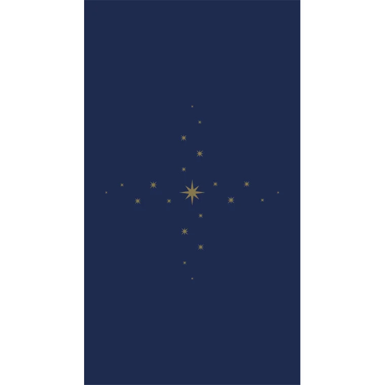 Blå dug med stjerner, 135x240cm Blå dug med stjerner, 135x240cm