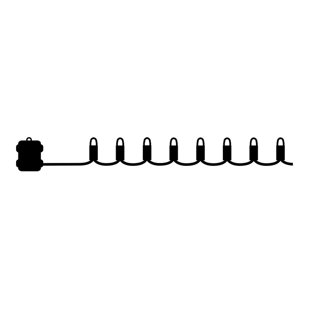 Easy-Line Batterikæde 300 LED,14,95m, Varm Hvid