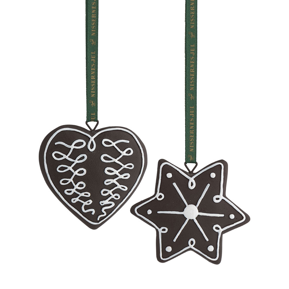 Ophæng Stjerne/Hjerte, brun Ophæng Stjerne/Hjerte, brun