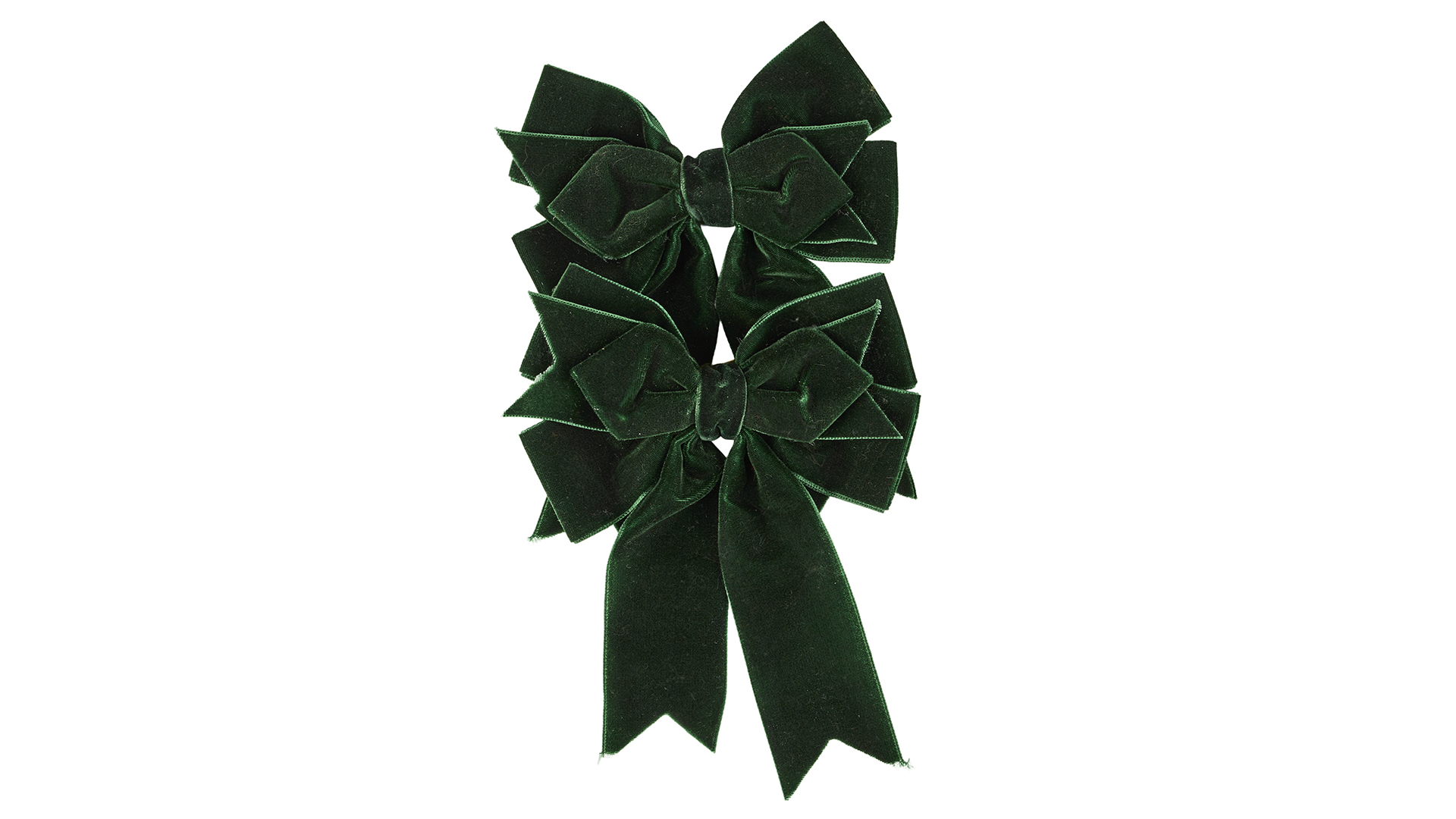 Sløjfe Velour 2 pak 15 cm. Grøn