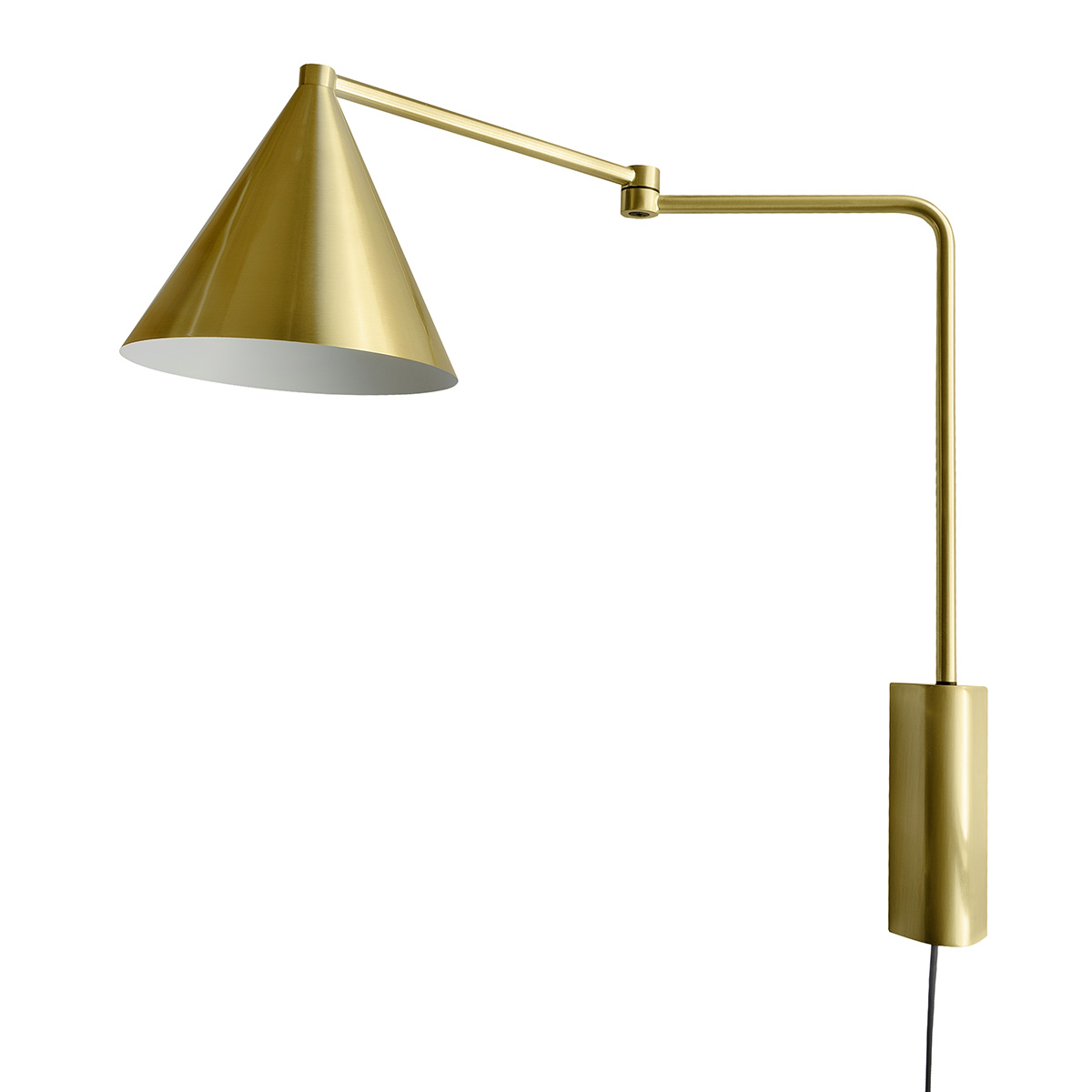 MOUD Home Más væglampe – børstet messing