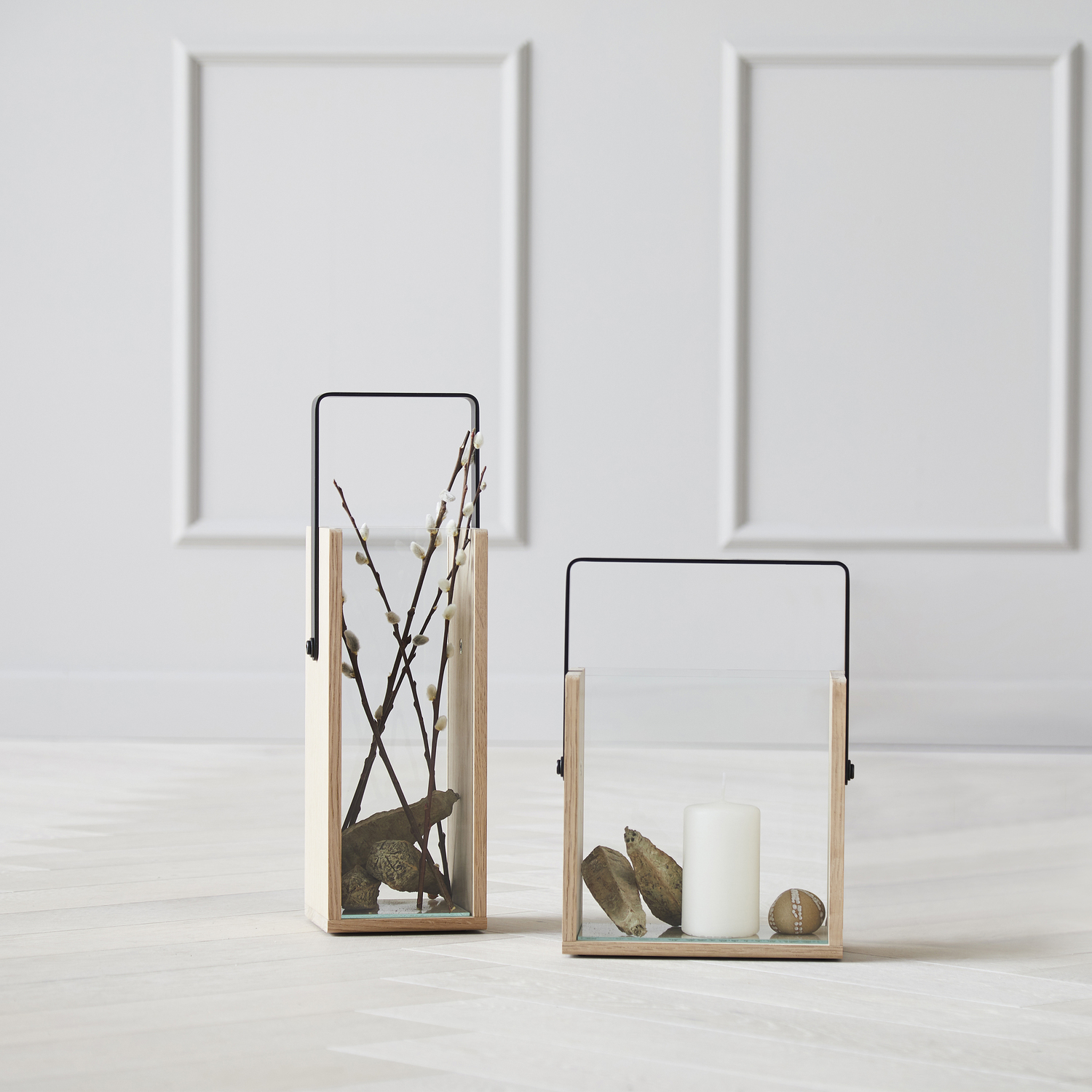 Square Lanterne - Small , L20xB12xH28 cm - Eg/Glas