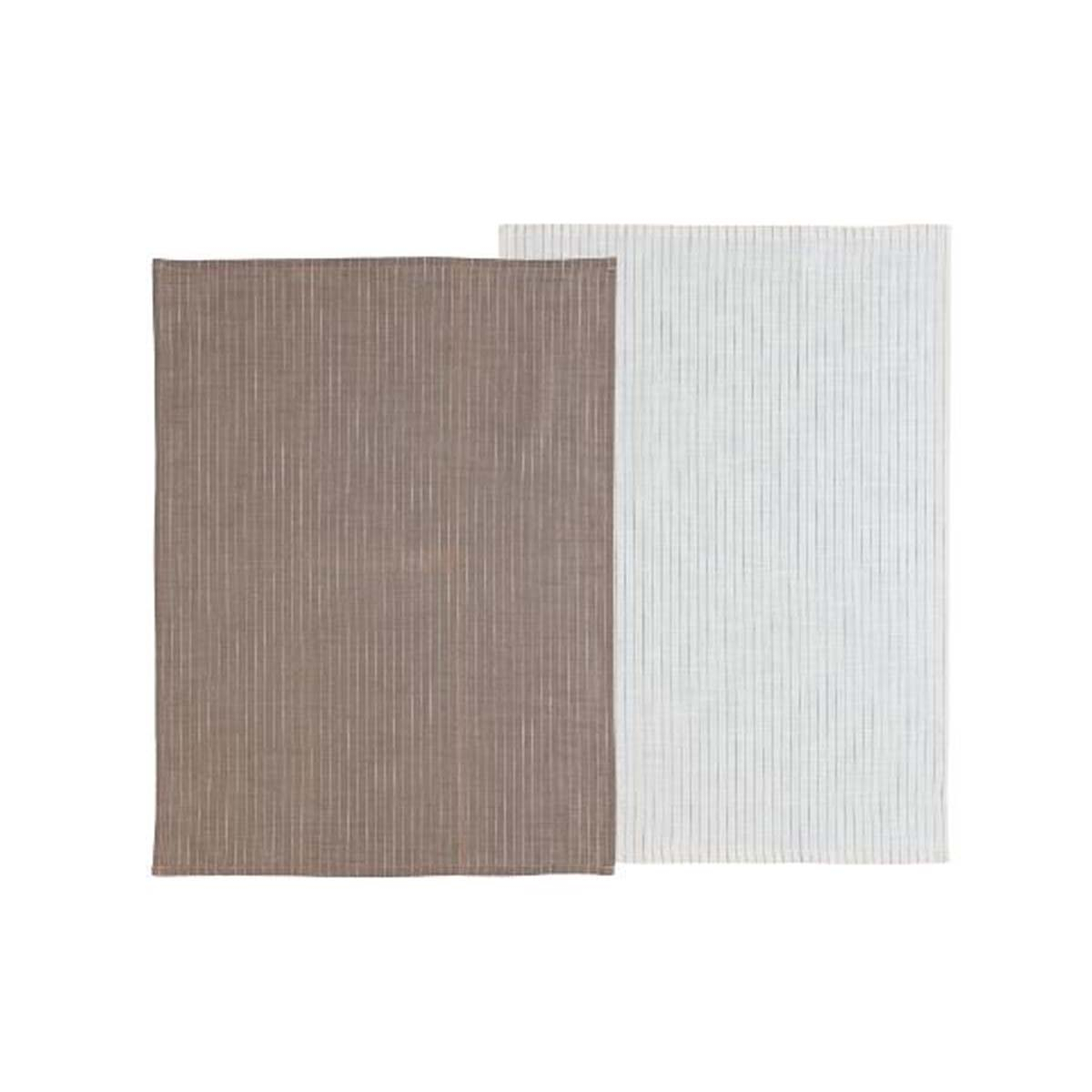 Södahl Line Viskestykke 50 x 70 cm 2 stk. Taupe/White Södahl Line Viskestykke 50 x 70 cm 2 stk. Taupe/White