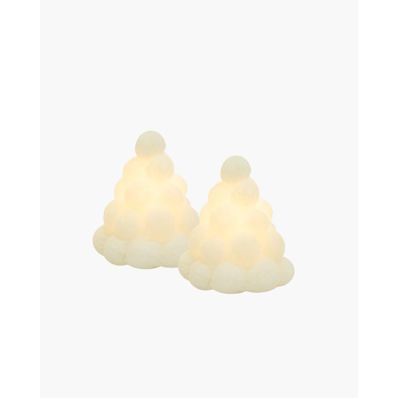 Evy Snebolde 2 stk. H10 cm. Ø9,4cm Evy Snebolde 2 stk. H10 cm. Ø9,4cm
