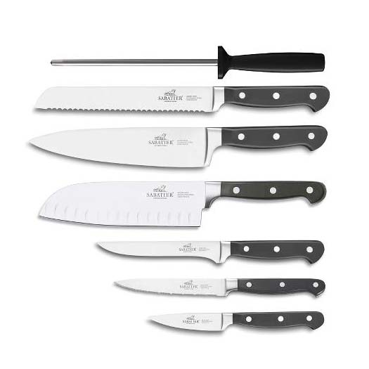 Lion Sabatier International Pluton Knivsæt 7 dele Stål/Sort Lion Sabatier International Pluton Knivsæt 7 dele Stål/Sort
