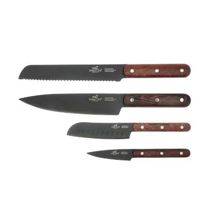 Lion Sabatier International Phenix Knivsæt 4 dele Sort/Træ Lion Sabatier International Phenix Knivsæt 4 dele Sort/Træ