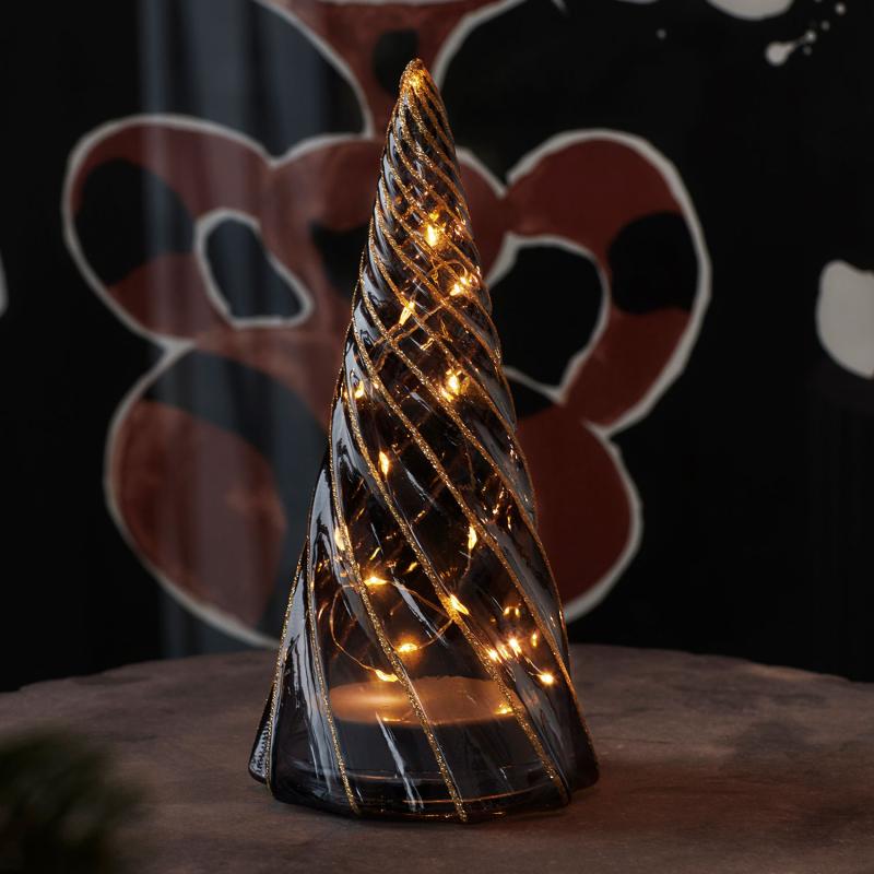 Sirius Vilma Træ, Sort/Guld, Ø11.5 x H23.5 cm