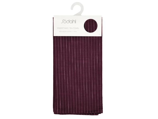 Södahl organic Line Viskestykke 50 x 70 cm 2 stk. Purple