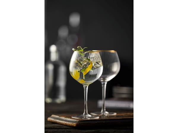 Lyngby Glas Palermo Gold Gin & tonic glas 65 cl 4 stk.