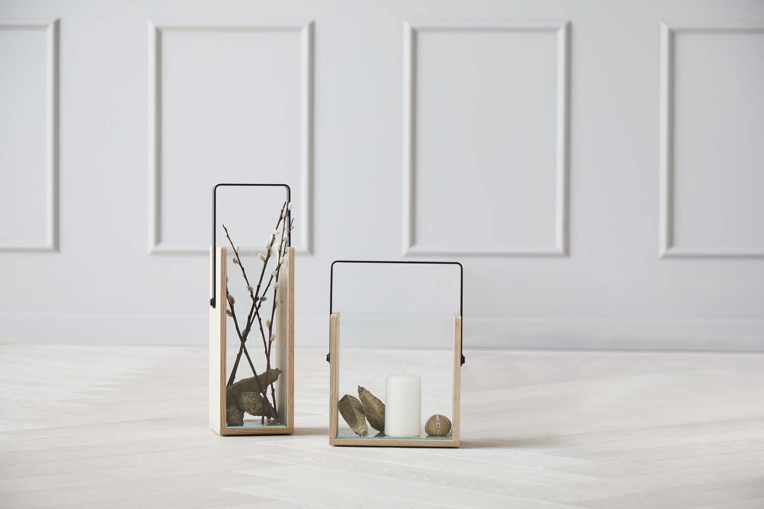 Square Lanterne - Small , L20xB12xH28 cm - Eg/Glas