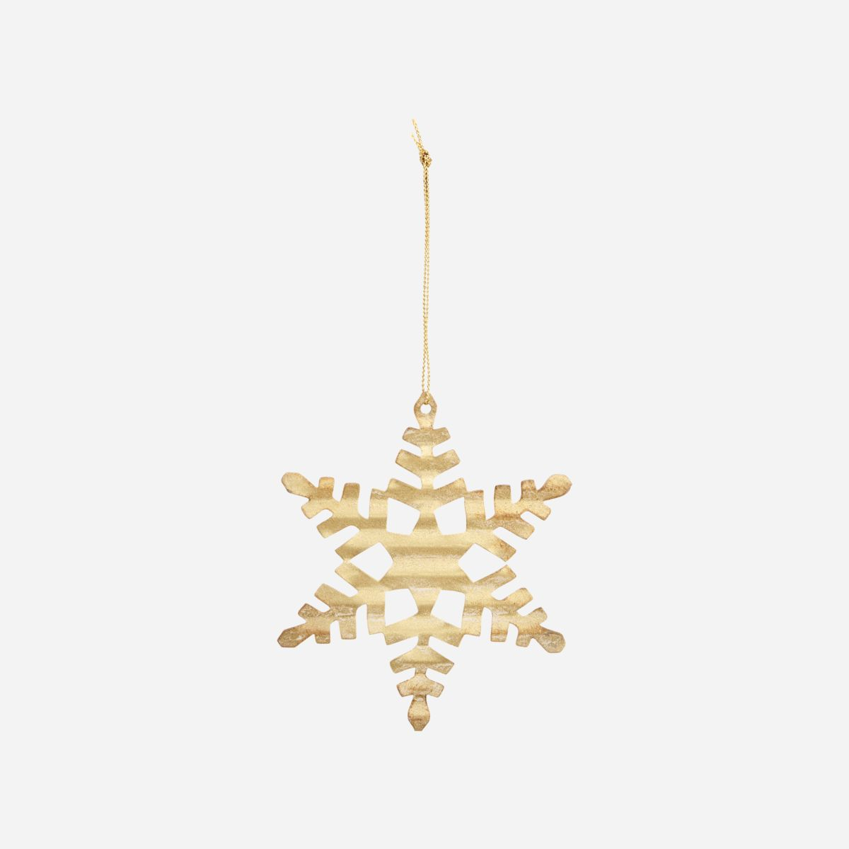 Tin plate snowflake, Guld* Tin plate snowflake, Guld*
