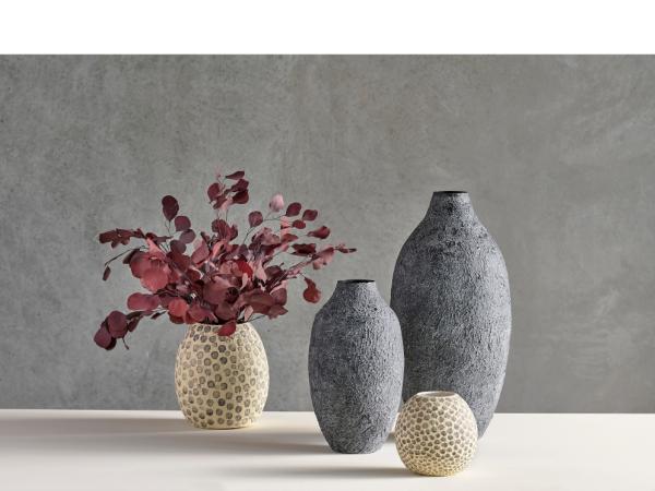 Villa Collection Taia Dekorationsvase Dia 18,5 x 20 cm Creme