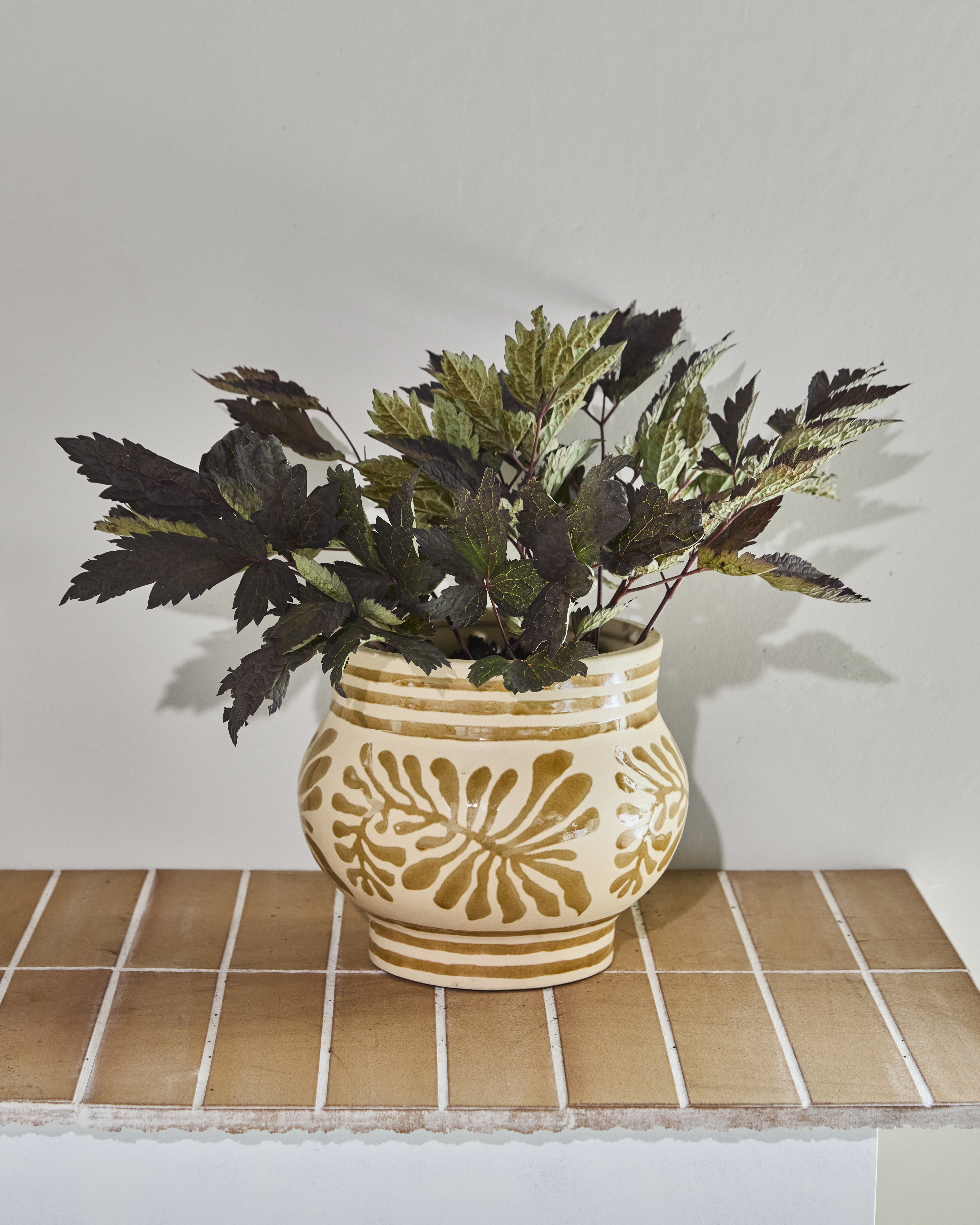Urtepotte, Ivy, Beige H20 cm