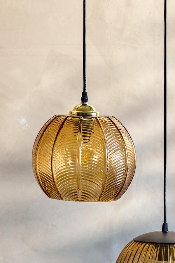 Adar Pendel, Glas, D22xH20 cm, Brun