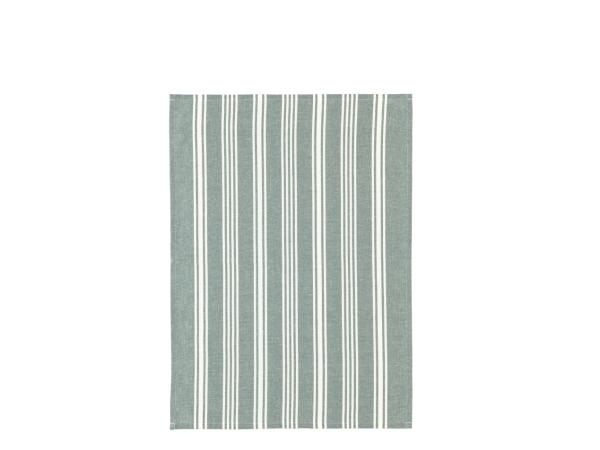 Bastian Tekstiler Eco Stripe Viskestykke recycle 70 x 50 cm Green Bay*