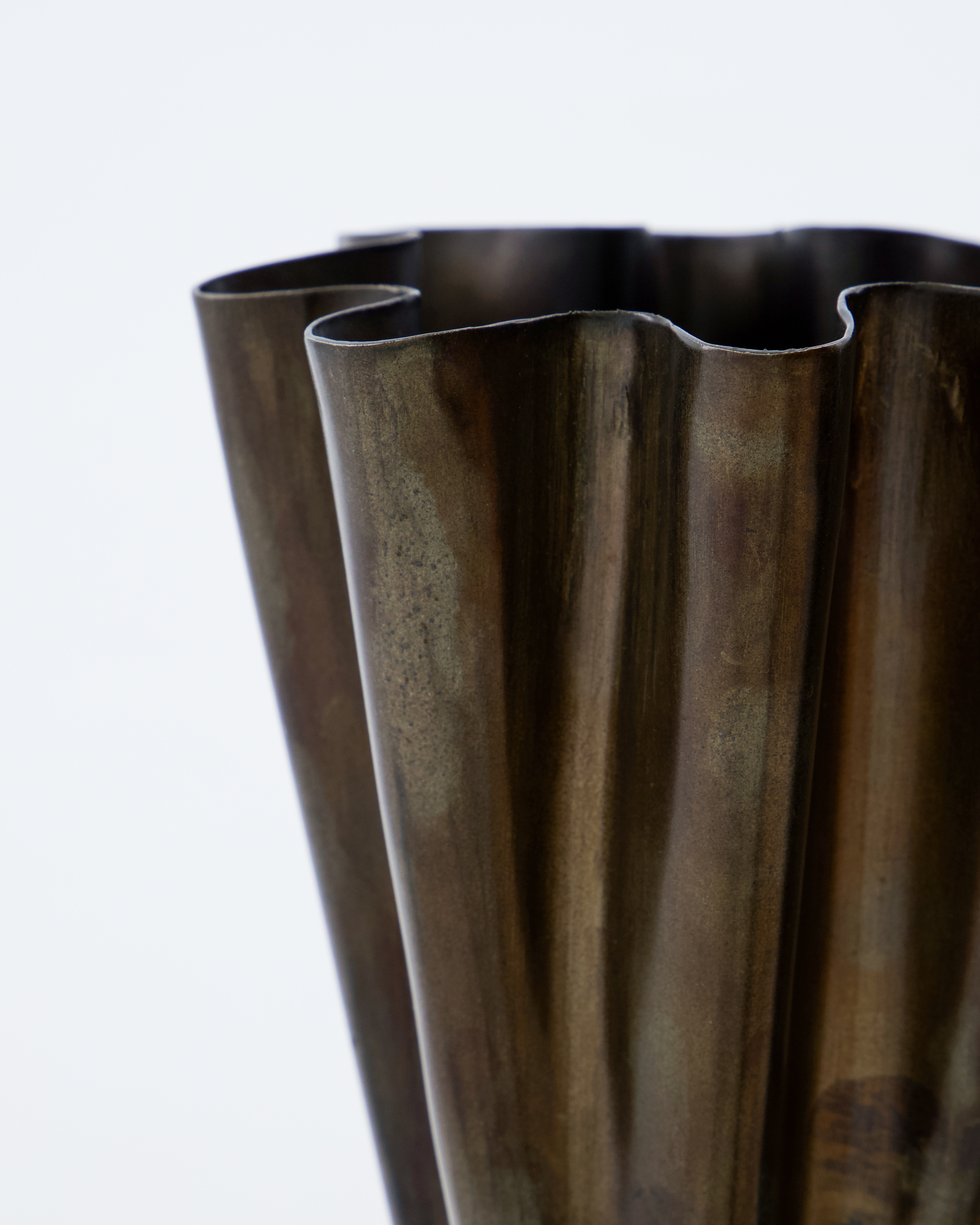 Vase, Flood, Ø:12,5 cm, Antik brun