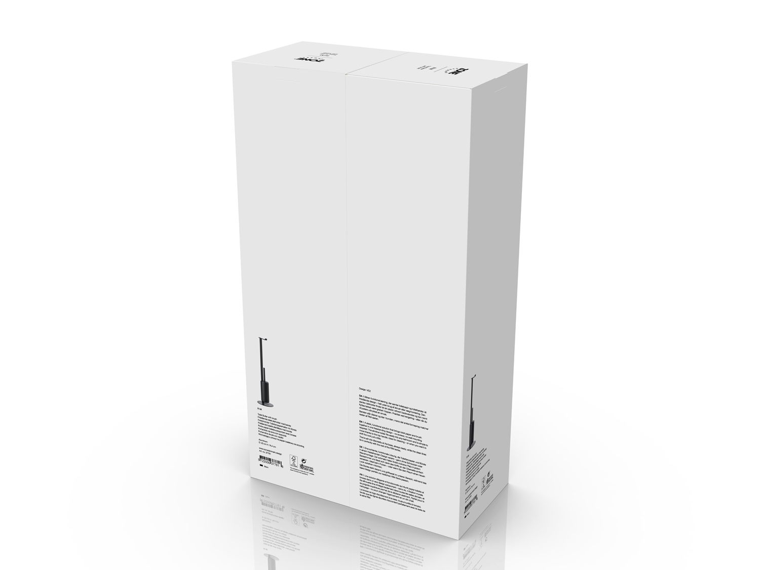 Zone Rim Fritst. toiletrulleh. m børste 74,5 cm Sort