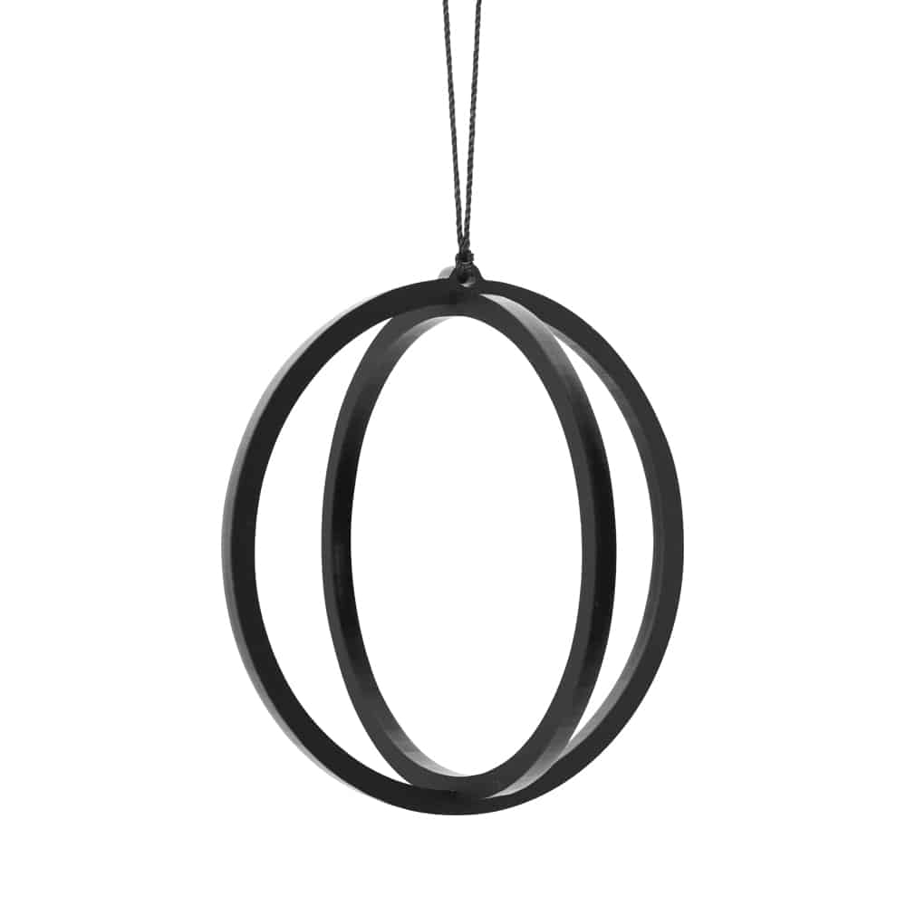 Kugle 3D, sort 2 stk Kugle 3D, sort 2 stk