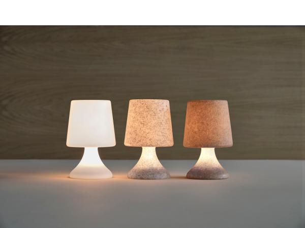 Villa Collection Midnat LED Loungelampe Dia 16 x 25,5 cm Transparent/Hvid*