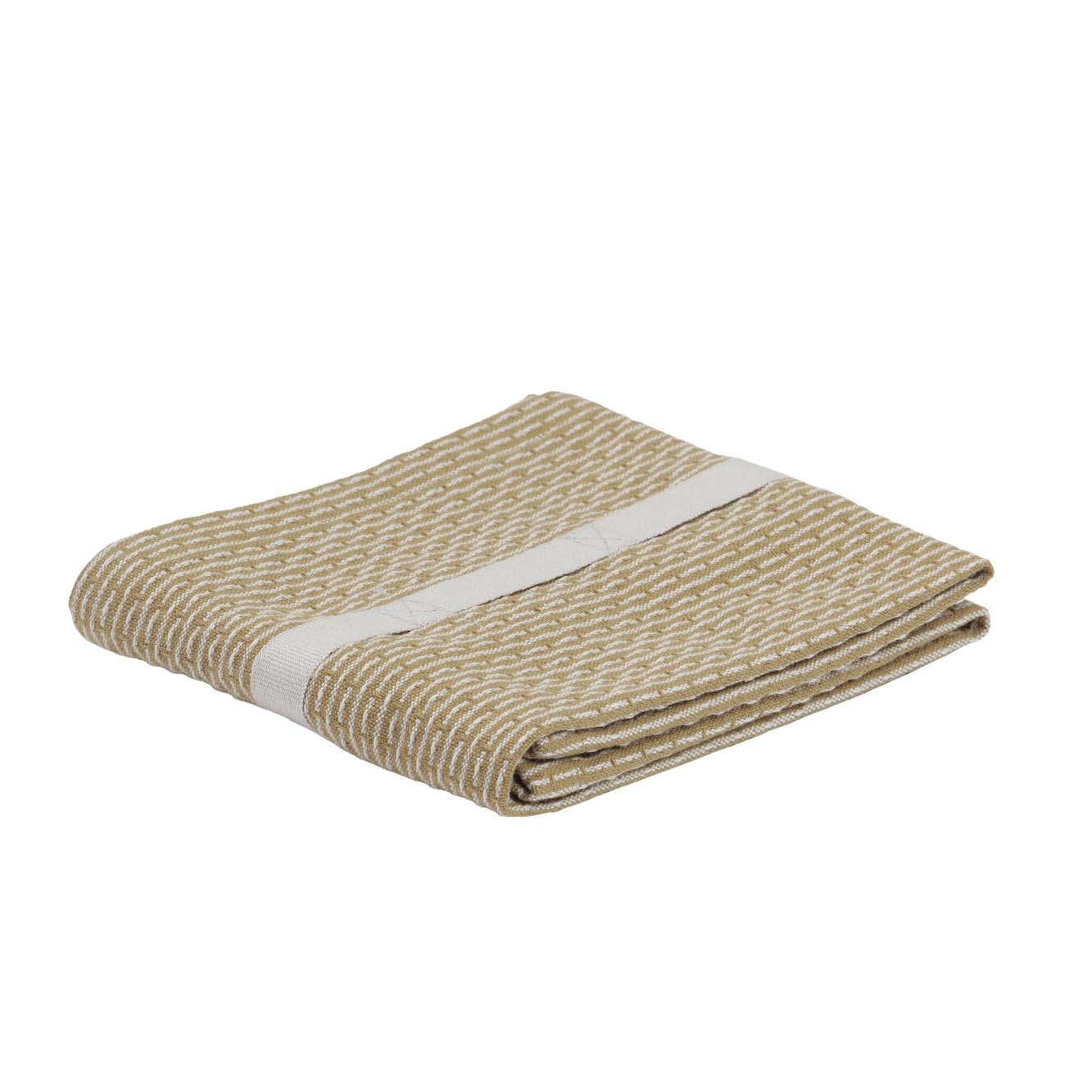 Håndklæde - Khaki / lys beige 35 x 60 cm