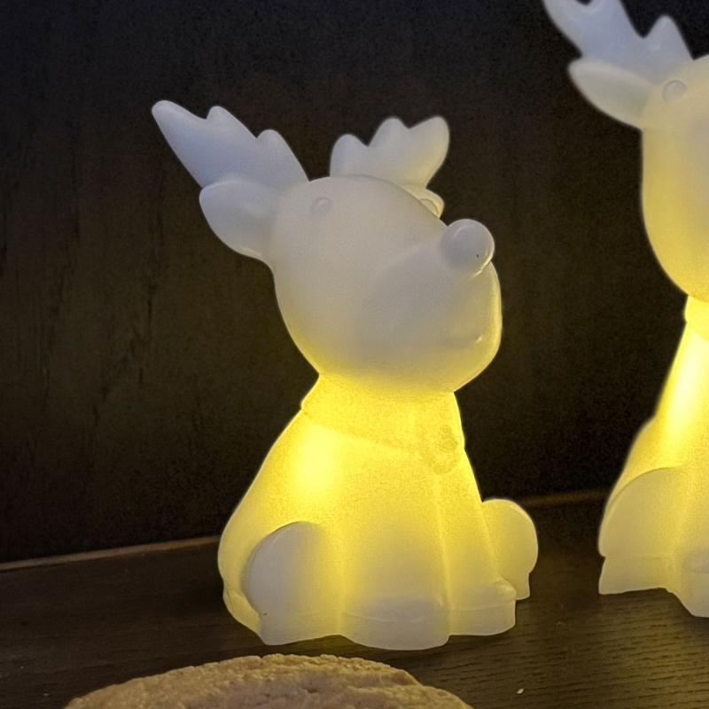 Sirius Naja LED rensdyr, Hvid, 10.5x9.4x14cm