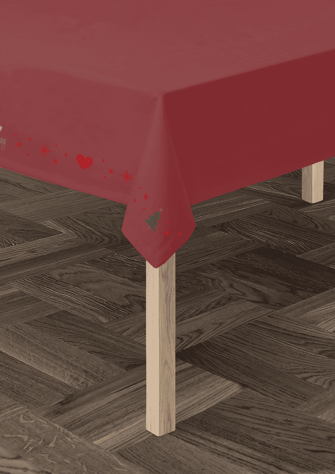 Christmas Fable Dug 150x270 cm rød