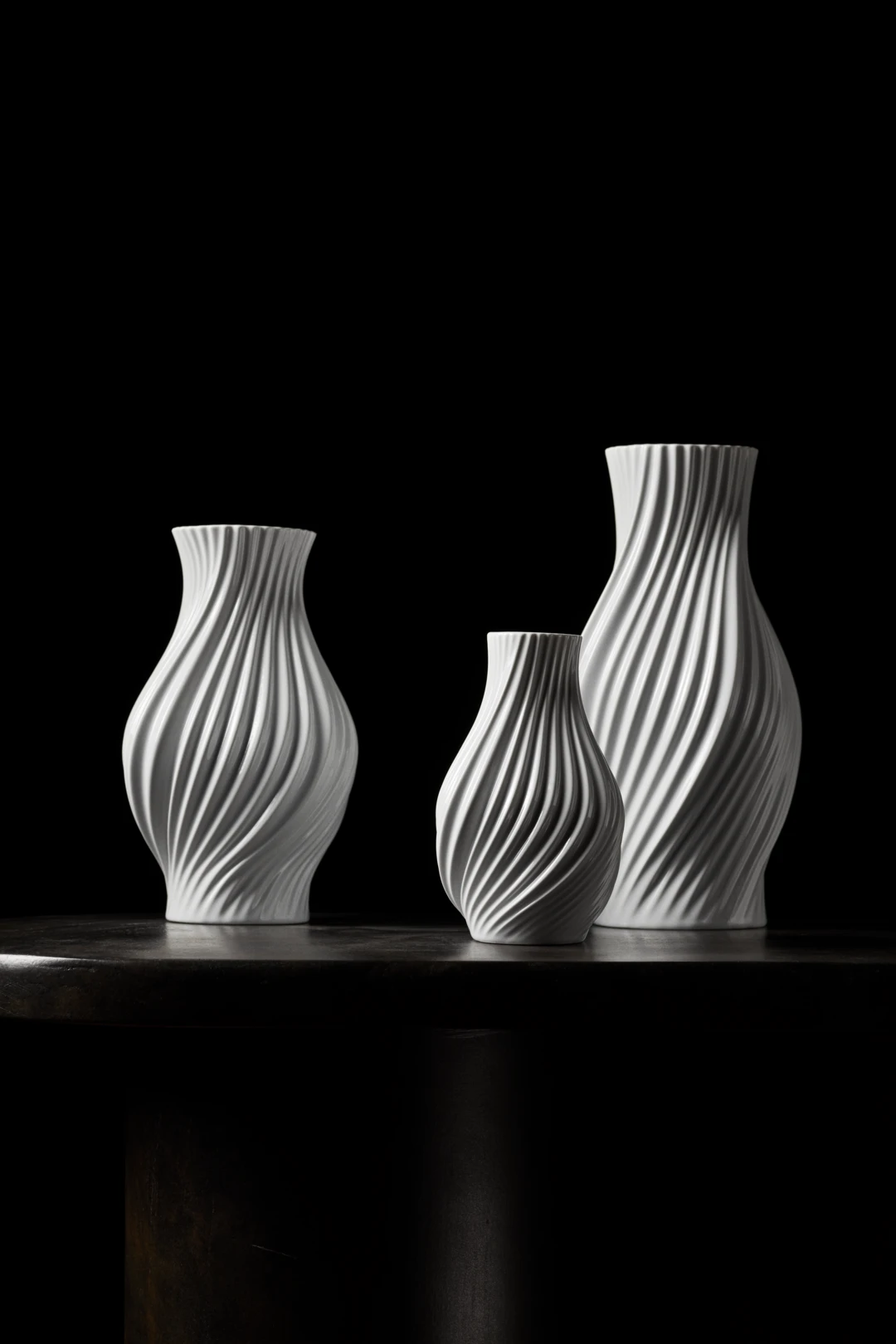 Twist Vase H31 cm hvid