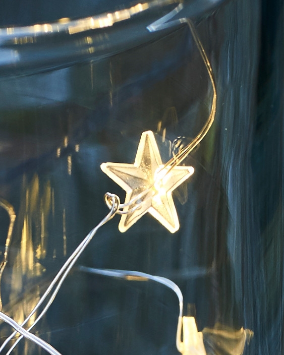 Trille stjerne 20 lys , Klar/Sølv Trille stjerne 20 lys , Klar/Sølv