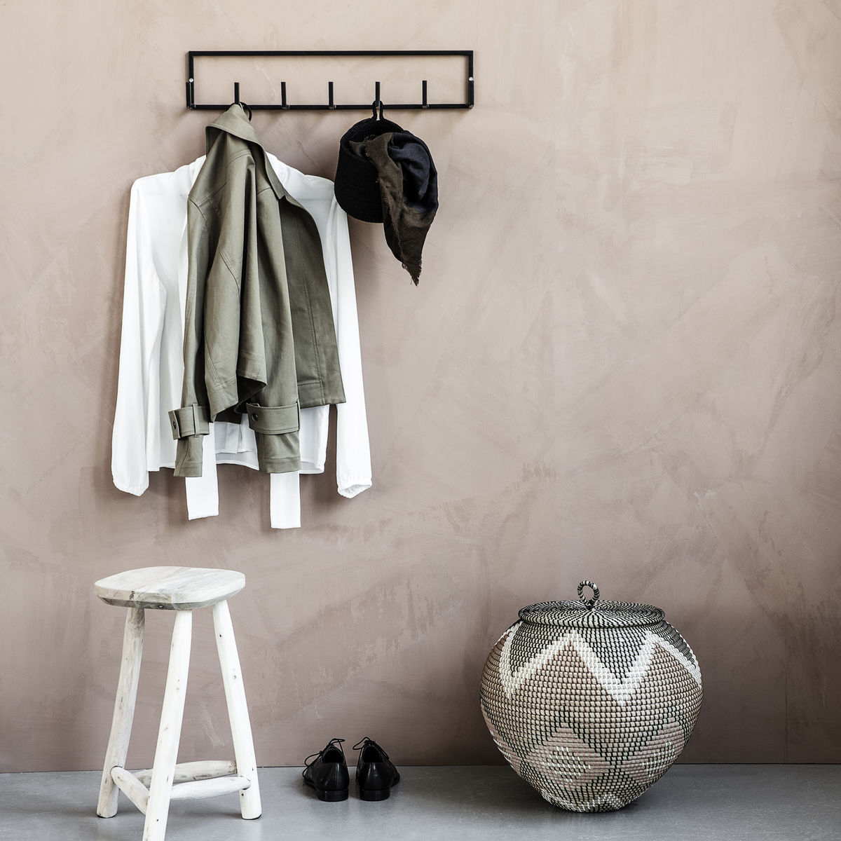 Knagerække, Rack, L 60 cm, sort Knagerække, Rack, L 60 cm, sort