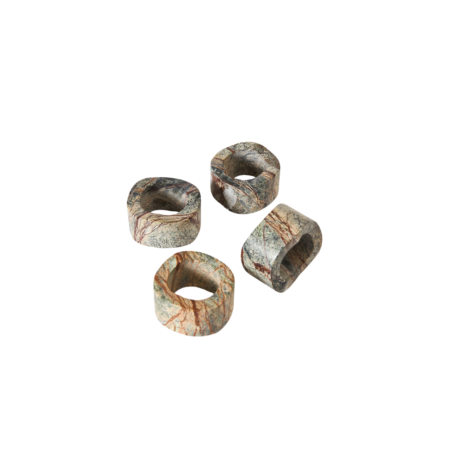 Vita Servietringe - S/4 - Seagrass, Ø5,5xH2,6 cm