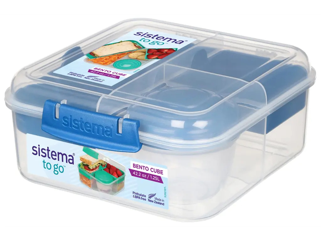 Sistema Bento Cube To Go 1,25l, Blå