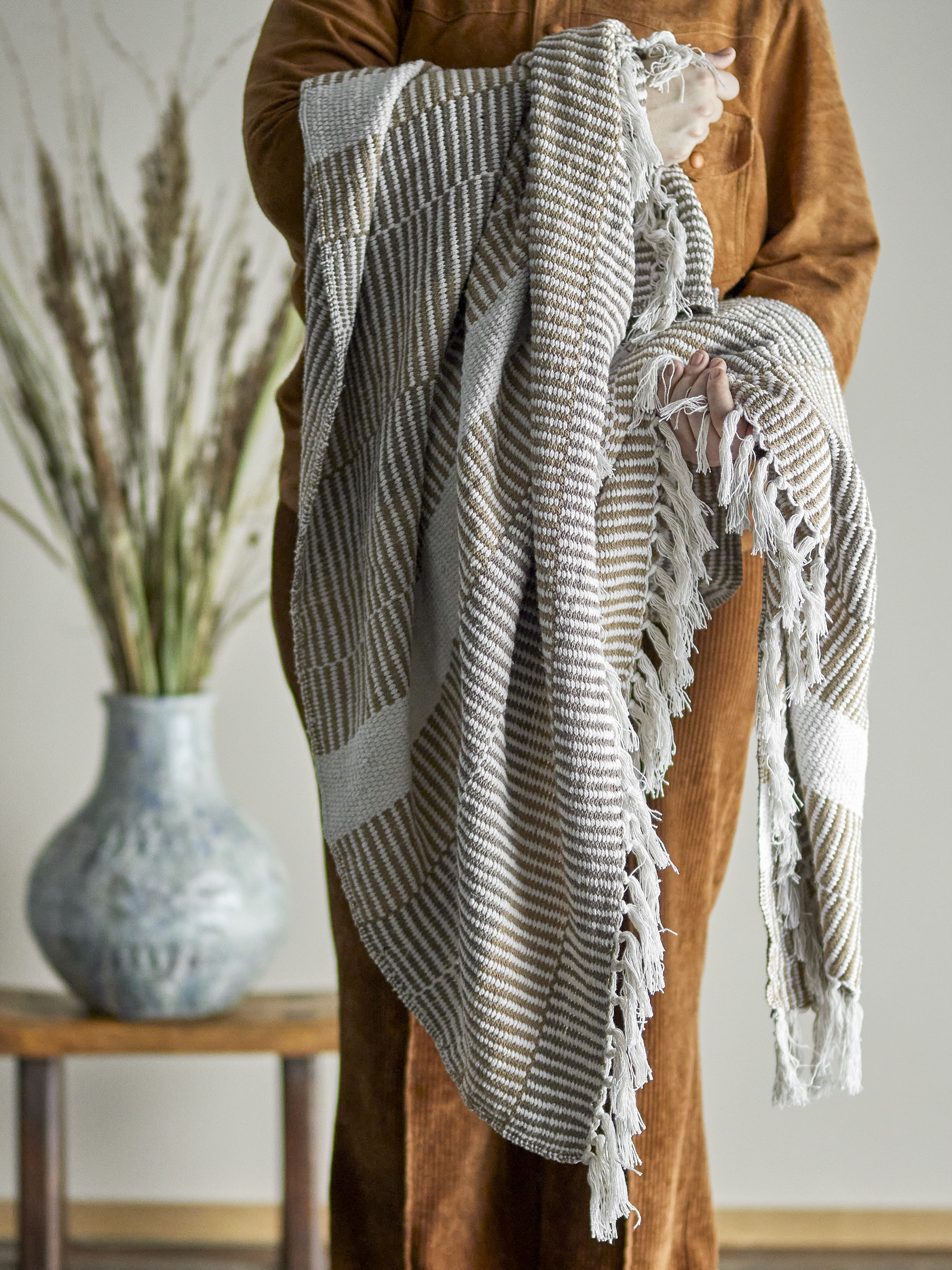 Isnel Plaid, L160xB130 cm, Natur