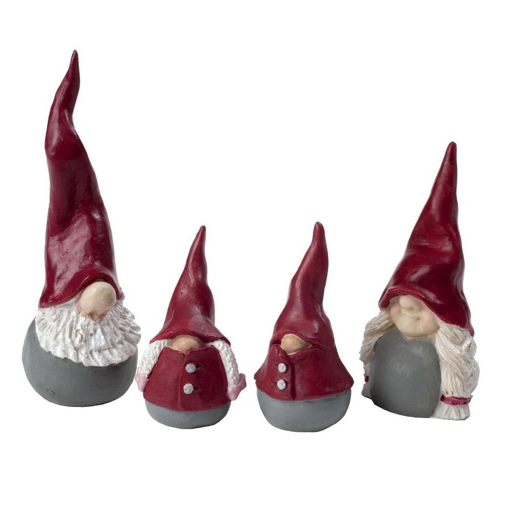 Santa High Hat familie, sæt á 4 stk., H 5,5 - 10 cm Santa High Hat familie, sæt á 4 stk., H 5,5 - 10 cm