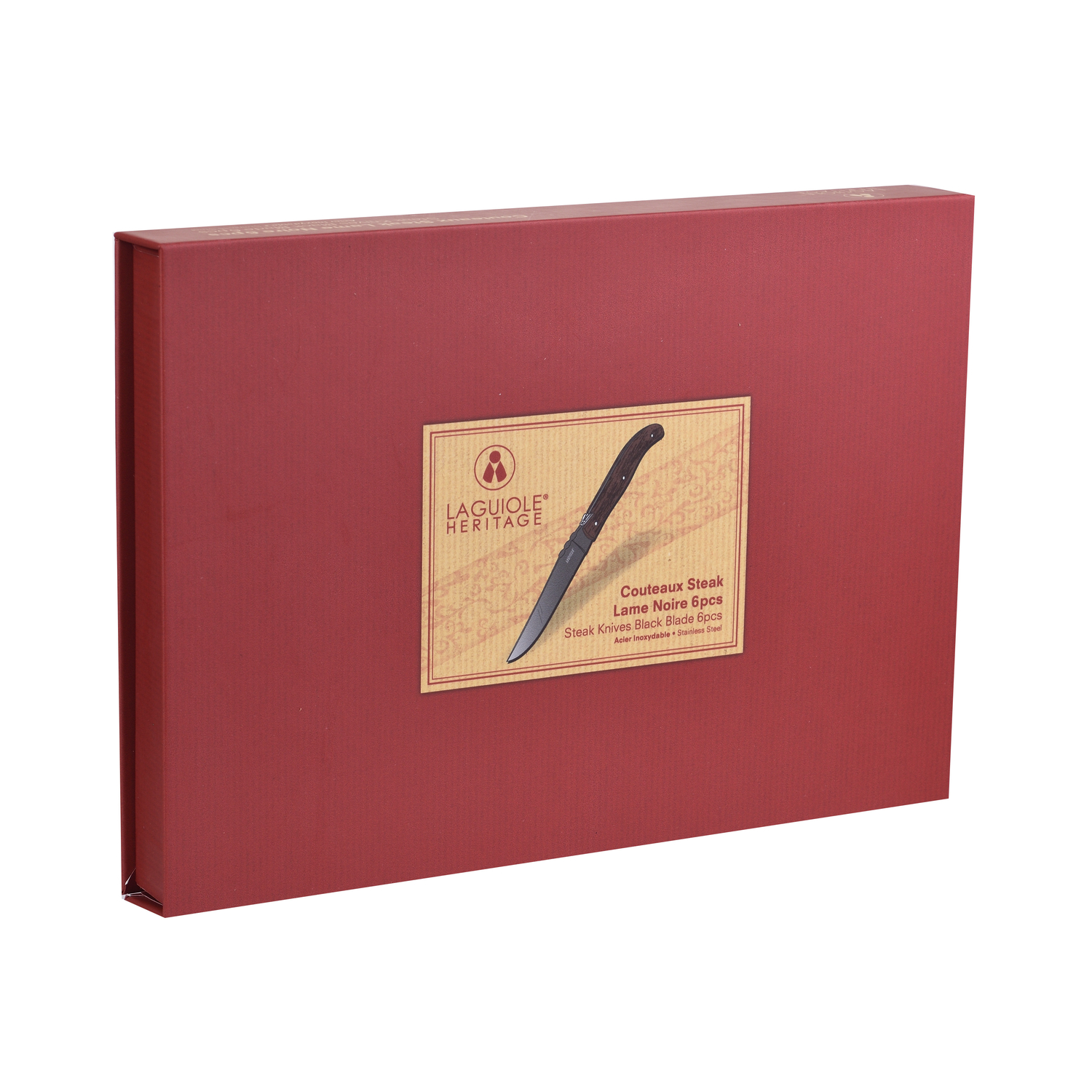Laguiole Herit Steak Knive Sort 6 Stk Laguiole Herit Steak Knive Sort 6 Stk