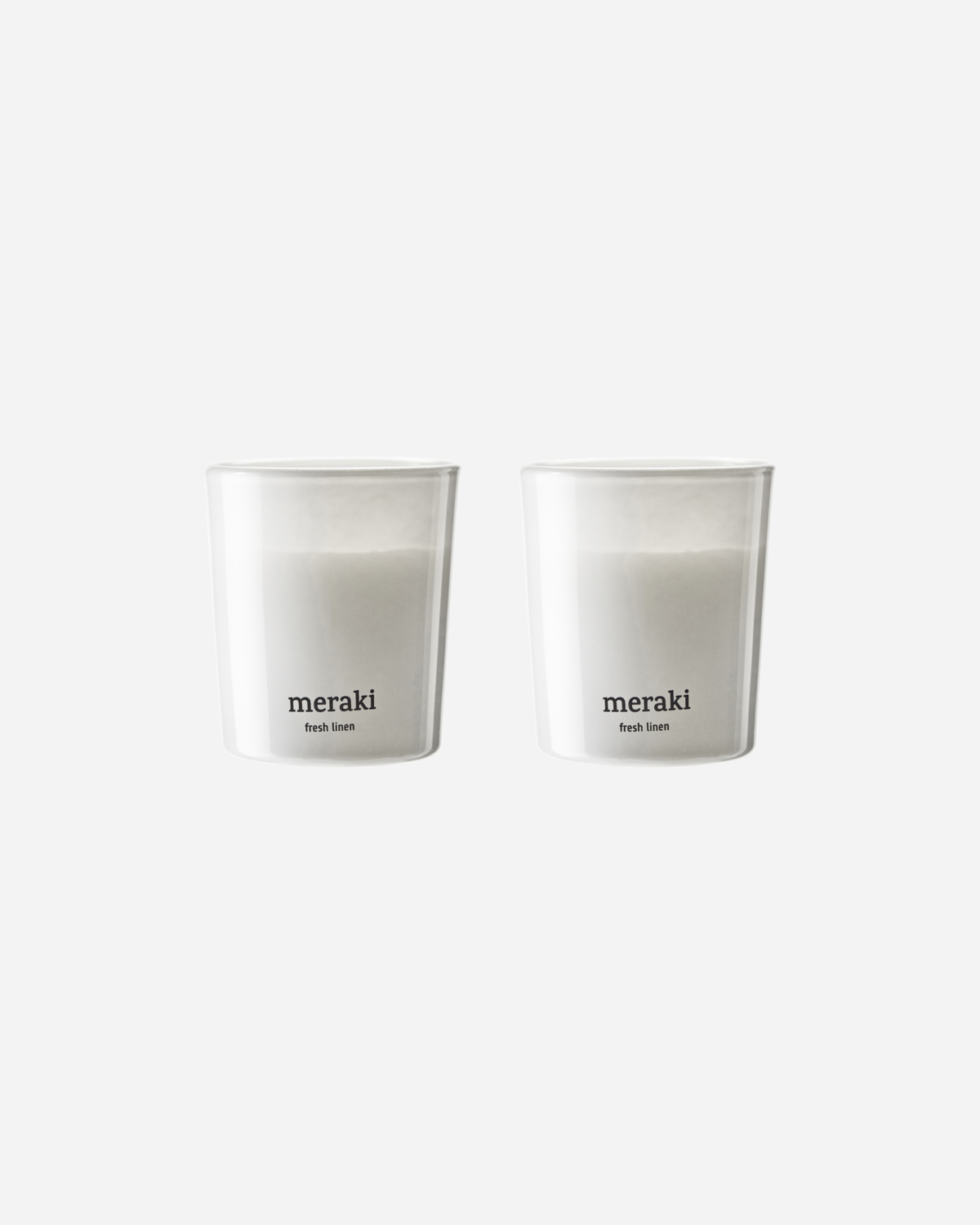 Meraki Duftlys, Fresh Linen, Hvid