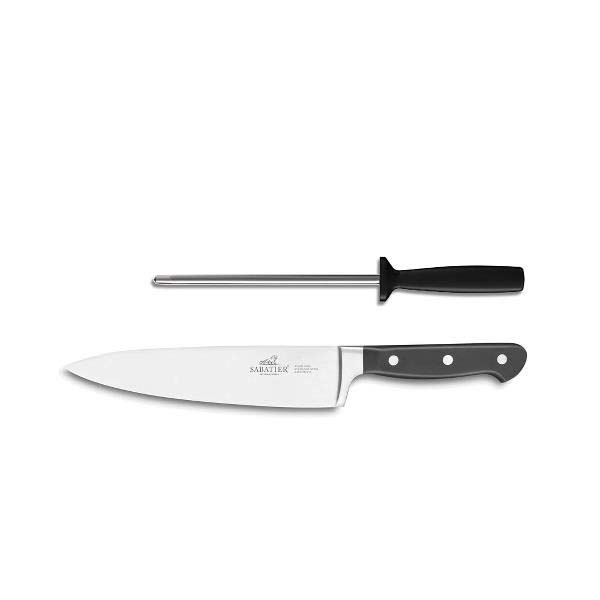 Lion Sabatier International Pluton Kniv og strygestål 2 dele Stål/Sort * Lion Sabatier International Pluton Kniv og strygestål 2 dele Stål/Sort *