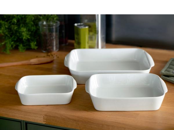 Pillivuyt Serie Originale Kvadratfadsæt nr. 2, 3 og 4 Hvid Pillivuyt Serie Originale Kvadratfadsæt nr. 2, 3 og 4 Hvid