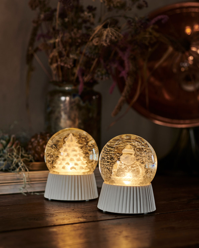 Santa snekugle, hvid keramik