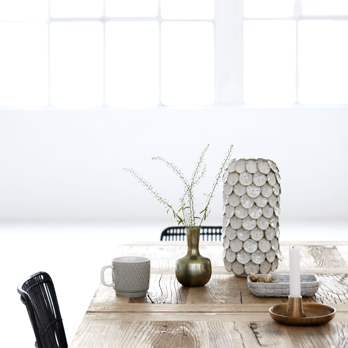 Vase, Dot, Hvid A Vase, Dot, Hvid A