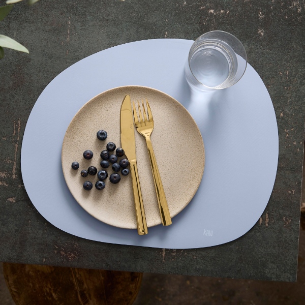 RAW Silicone - dækkeserviet Soft surface - sky blue