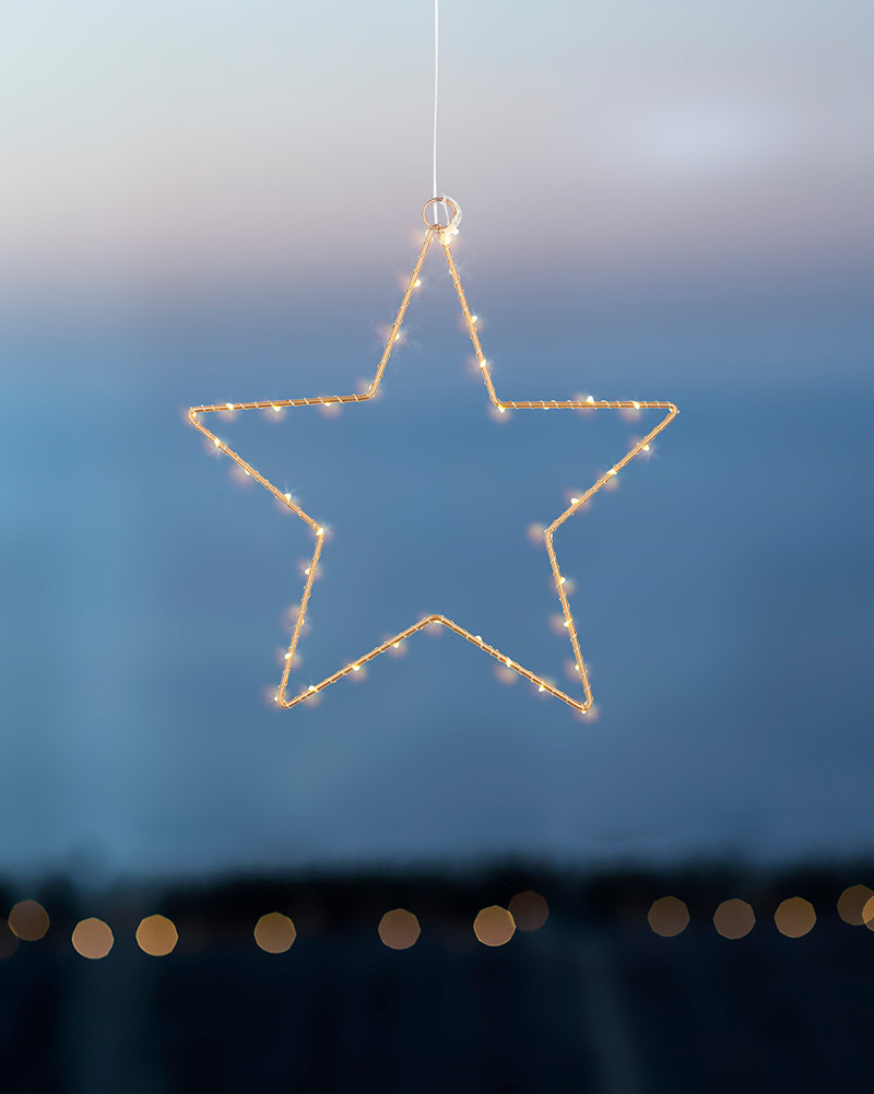 Liva Stjerne, 40 led, guld Liva Stjerne, 40 led, guld