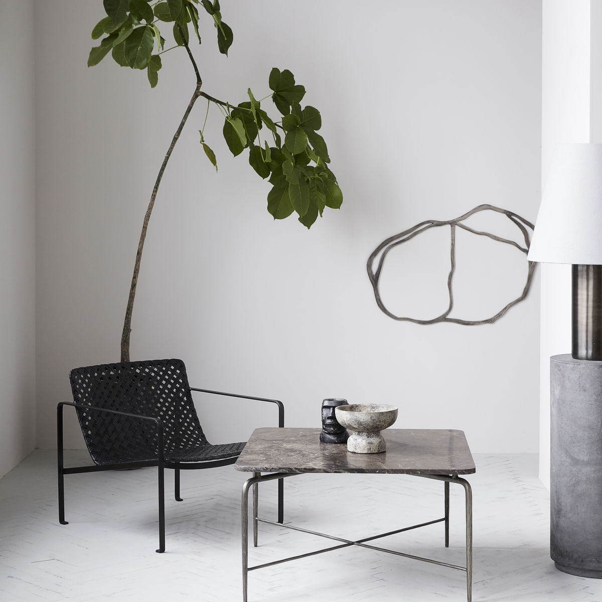 Ancient Fyrfadsstage, H 15 cm, grå/brun Ancient Fyrfadsstage, H 15 cm, grå/brun