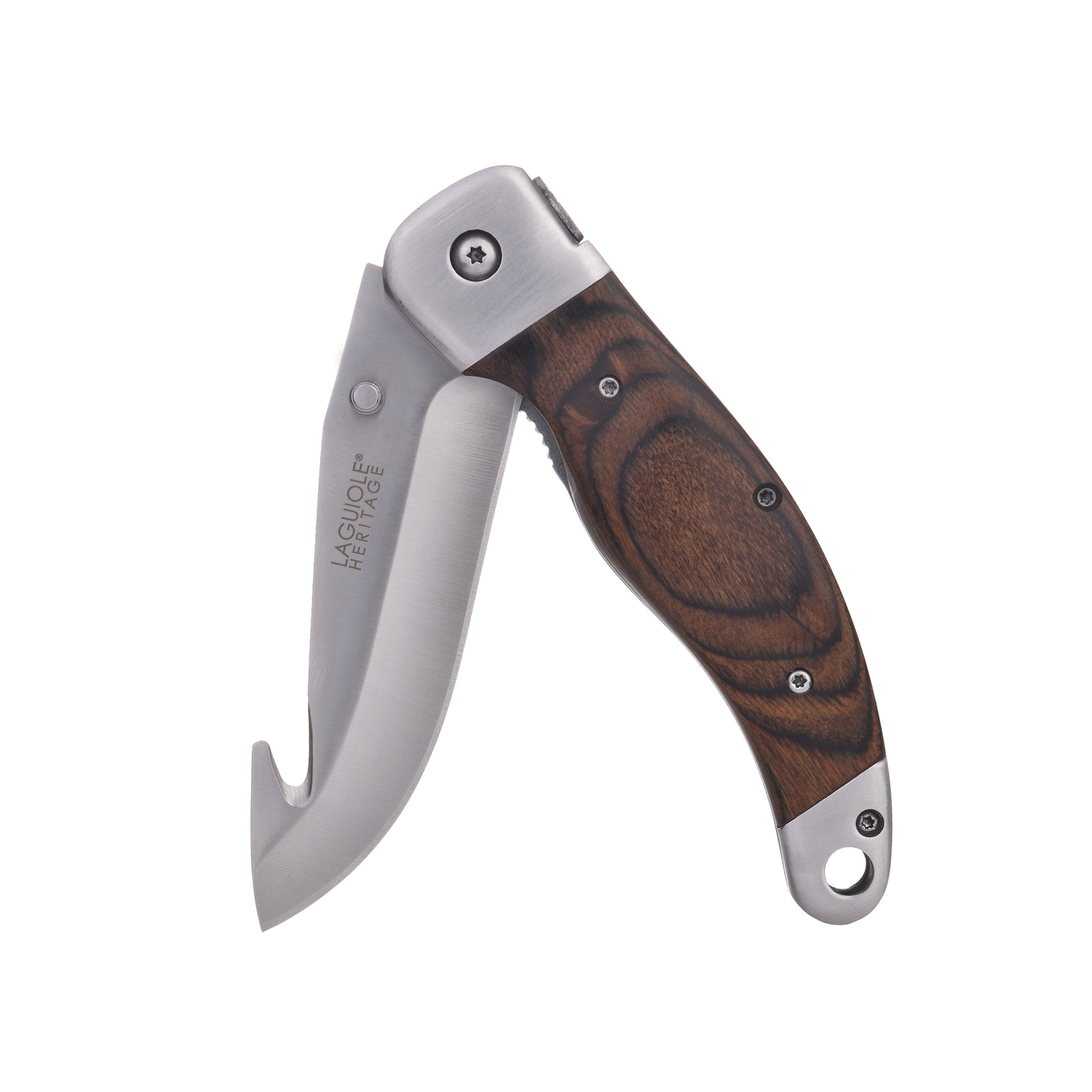 Laguiole Herit Foldbar Jagtkniv med taske