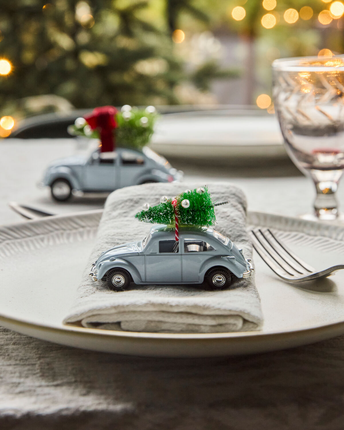 Dekoration, Mini car, Lyseblå