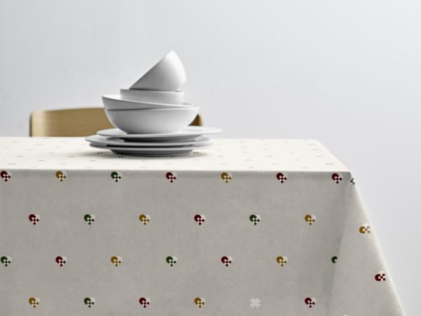 Södahl Christmas Hearts Akryldug med antislip Rød - i metermål